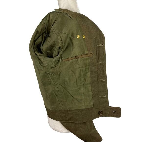 VTG Kravitz Clothing U.S. Army Infantry 100% Wool OD Jacket Made 1948 Size 34R - Picture 13 of 16